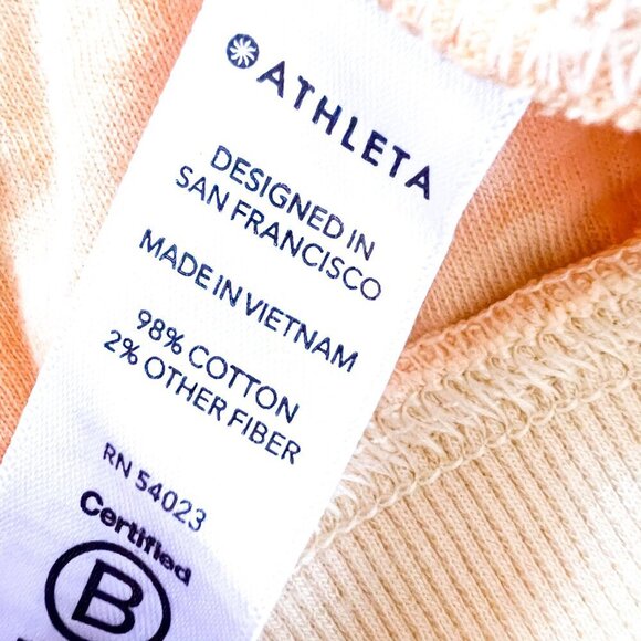 Athleta Sundown Sweatshirt Tie Dye Acapulco Orange Size Medium - Picture 10 of 11